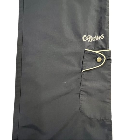 Vintage Rave Goth Navy Blue Extra Wide Leg Baggy Cargo Pants by Caffeine Y2K 90s - Picture 13 of 14